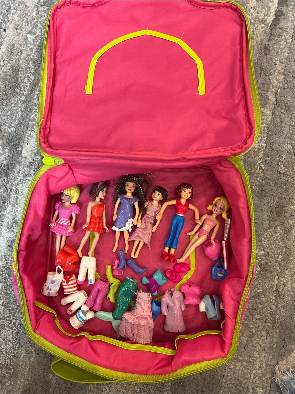 Bright Pink Travel Case with Fashion Dolls & Accessories